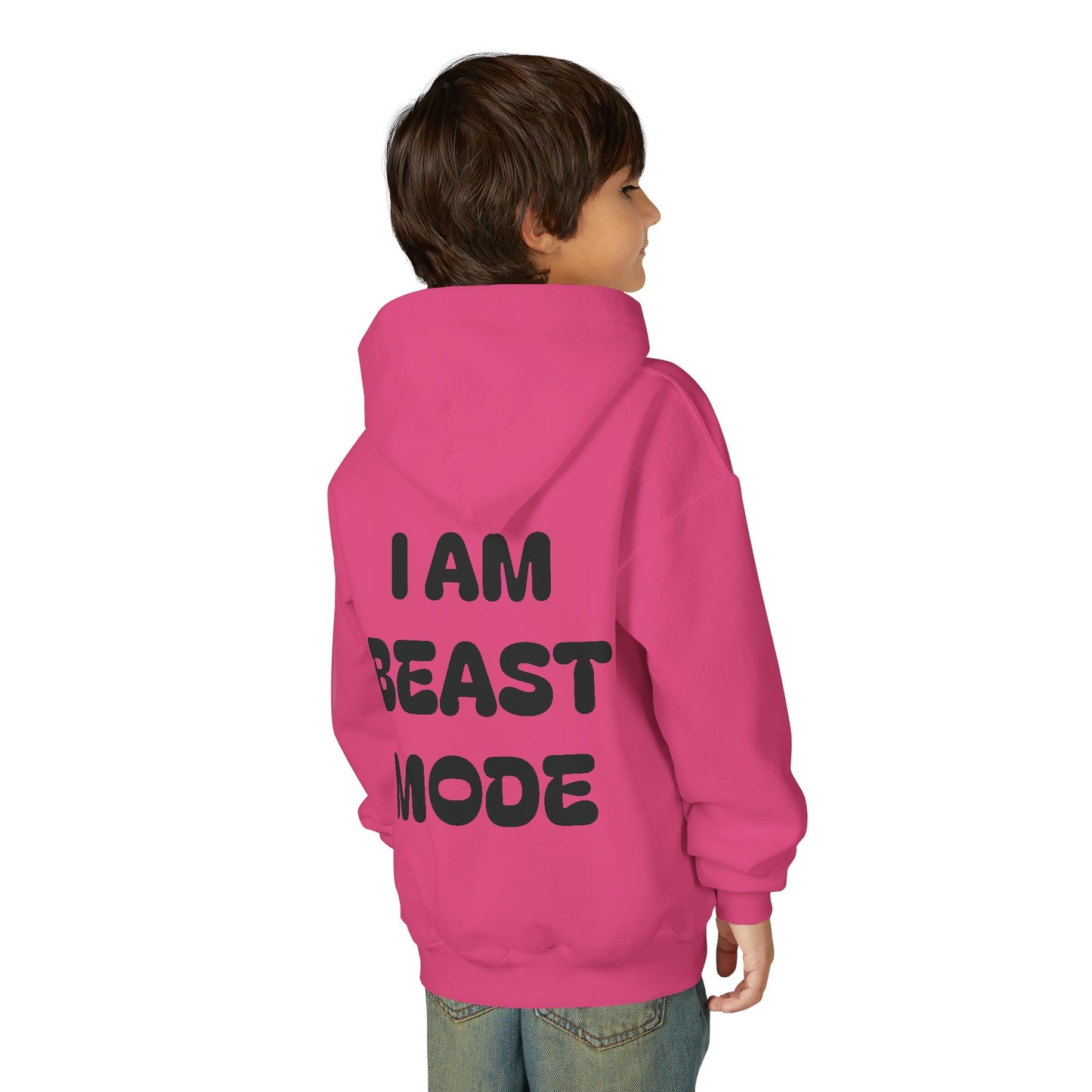 Youth Hoodie — “I Am Beast Mode” Bdominant Fitness Pullover