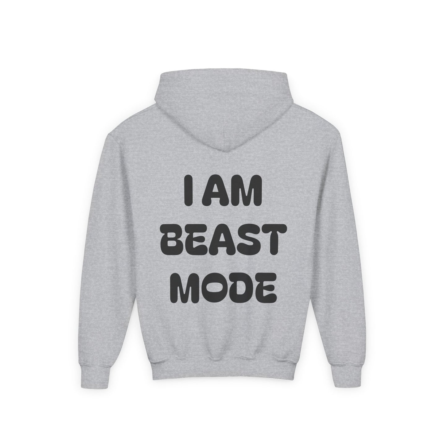 Youth Hoodie — “I Am Beast Mode” Bdominant Fitness Pullover