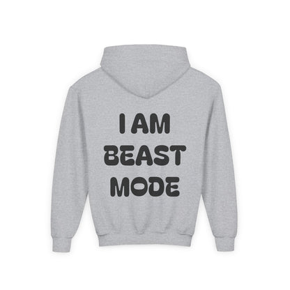 Youth Hoodie — “I Am Beast Mode” Bdominant Fitness Pullover