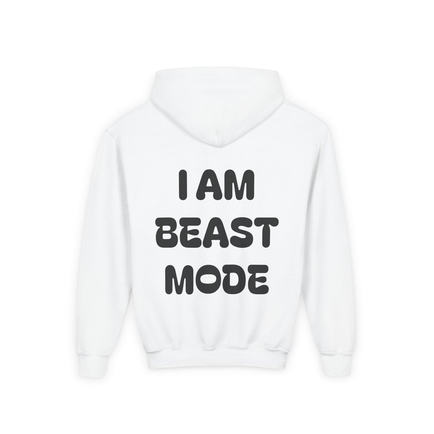 Youth Hoodie — “I Am Beast Mode” Bdominant Fitness Pullover