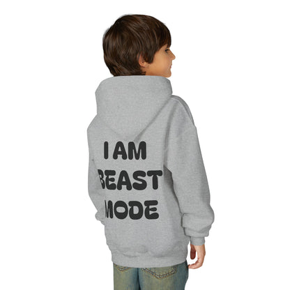 Youth Hoodie — “I Am Beast Mode” Bdominant Fitness Pullover