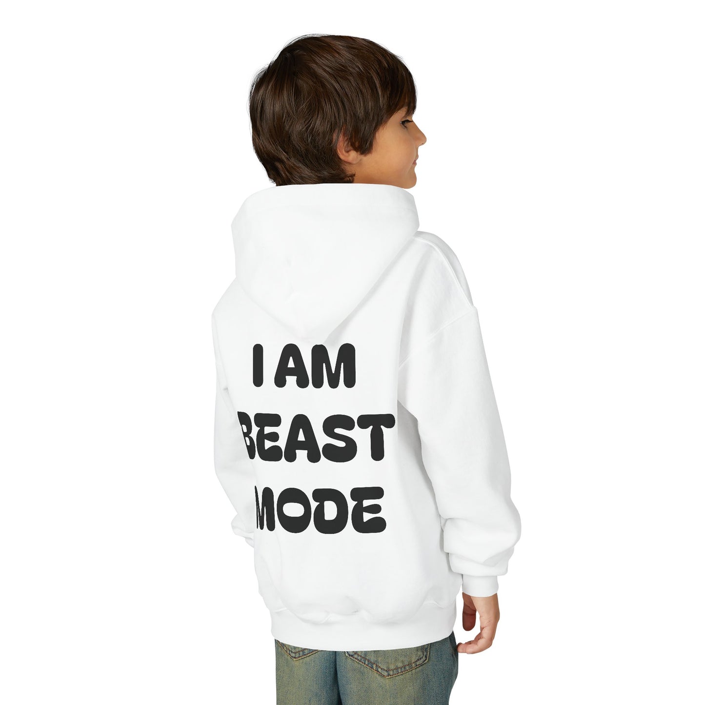 Youth Hoodie — “I Am Beast Mode” Bdominant Fitness Pullover
