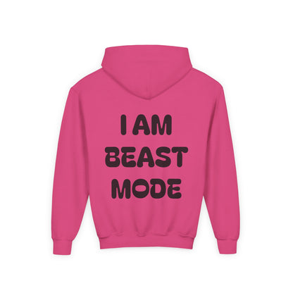 Youth Hoodie — “I Am Beast Mode” Bdominant Fitness Pullover