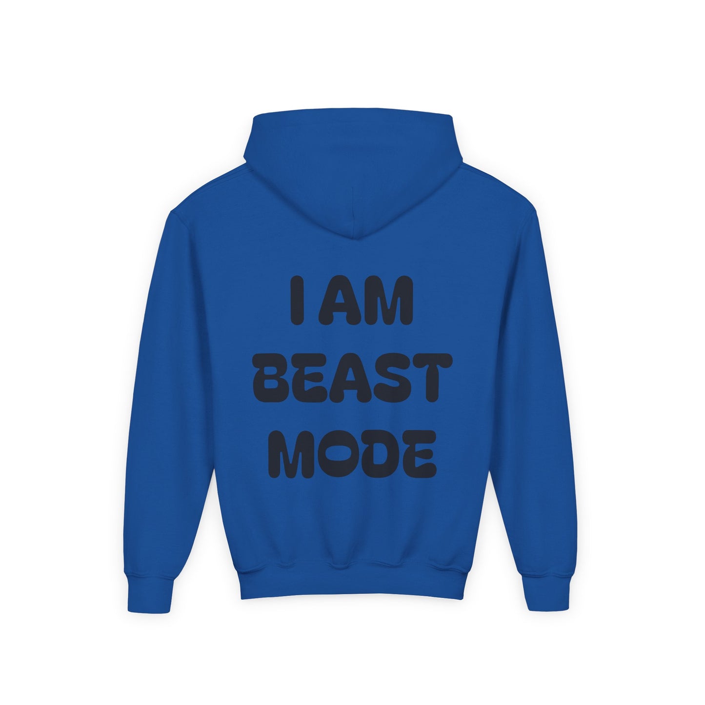 Youth Hoodie — “I Am Beast Mode” Bdominant Fitness Pullover